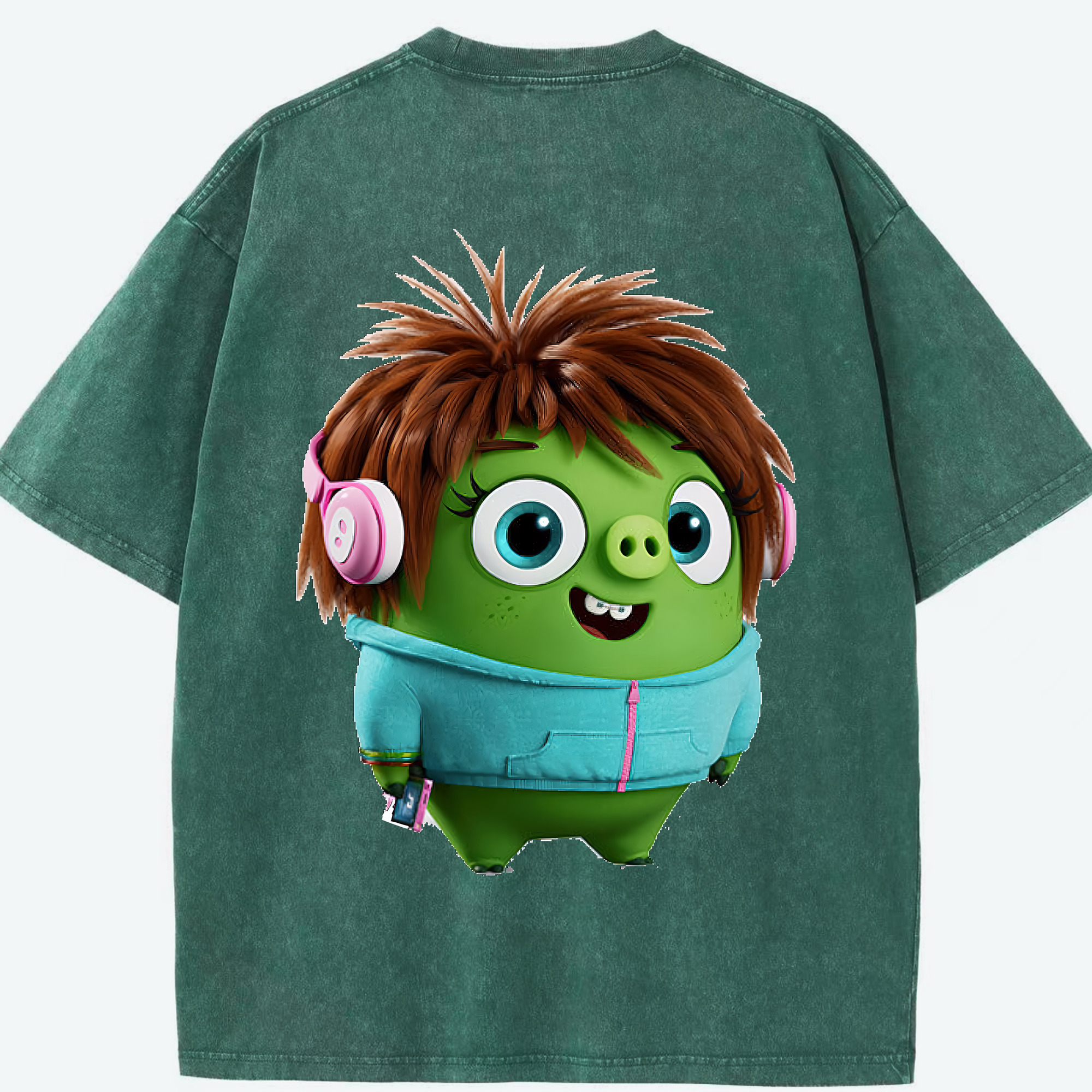 （画像用） Angry Birds アングリーバード 綿100% ヴィンテージ風 半袖Tシャツ（背面プリント）